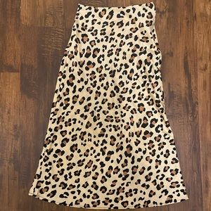 Cheetah Print Midi Skirt